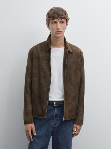 Zara Suede goatskin jacket - Tortoise shell