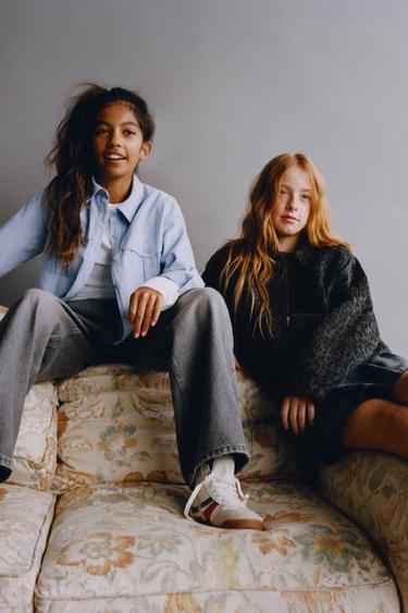 CAMISA CROPPED RAYAS - Azul claro de Zara