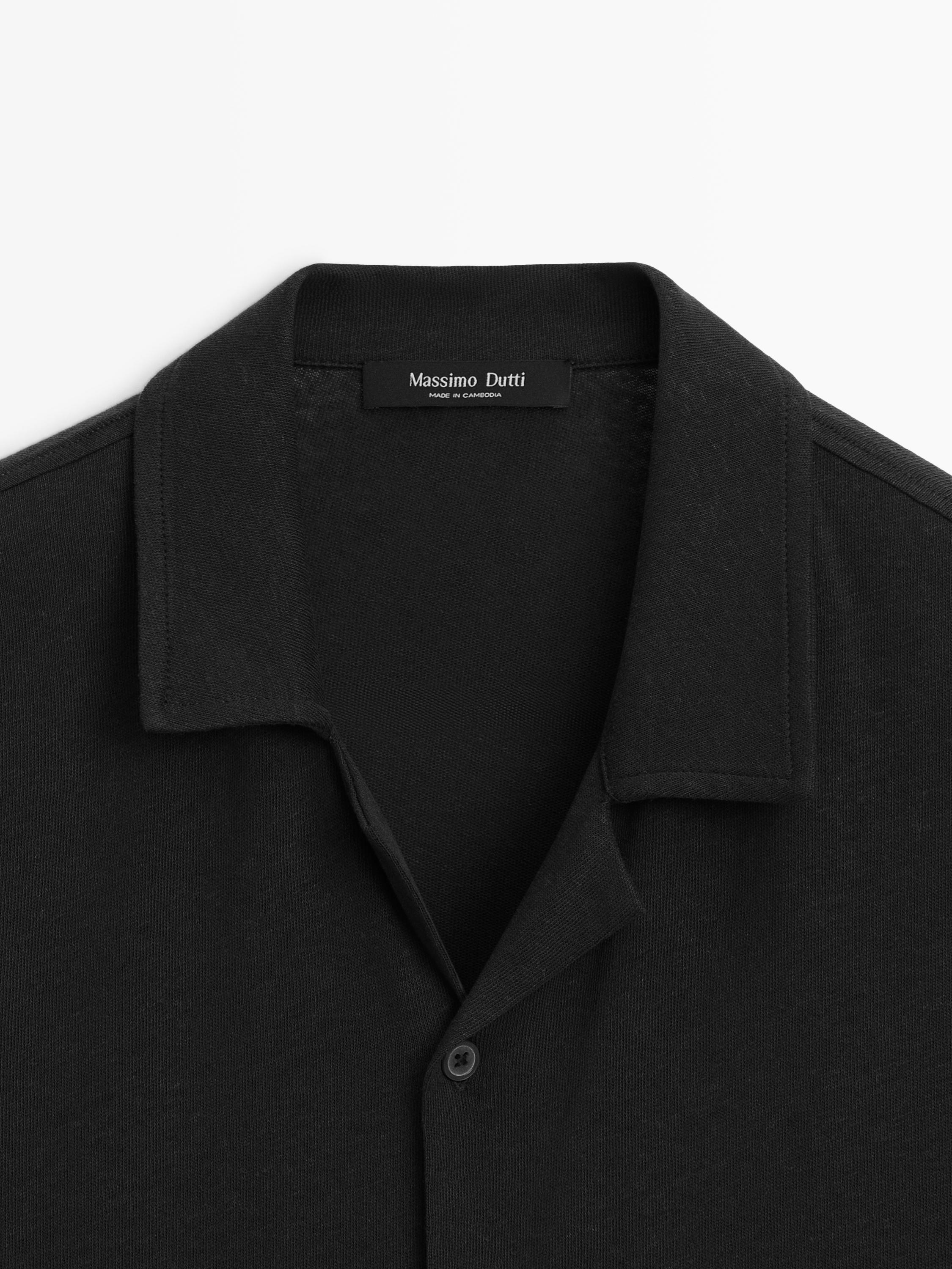 Linen and cotton short sleeve shirt