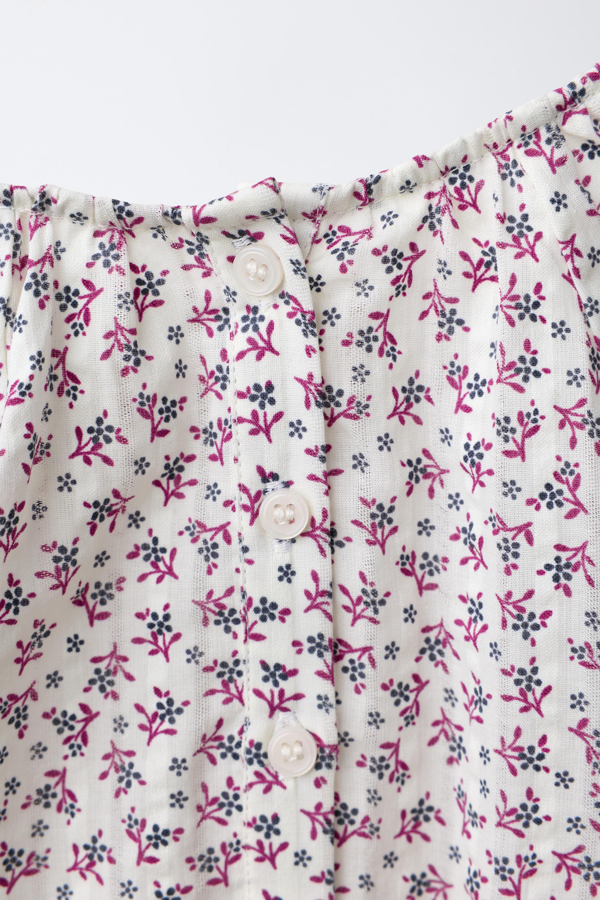 Детские комбинезоны Zara FLORAL PRINT ROMPER — фото 4