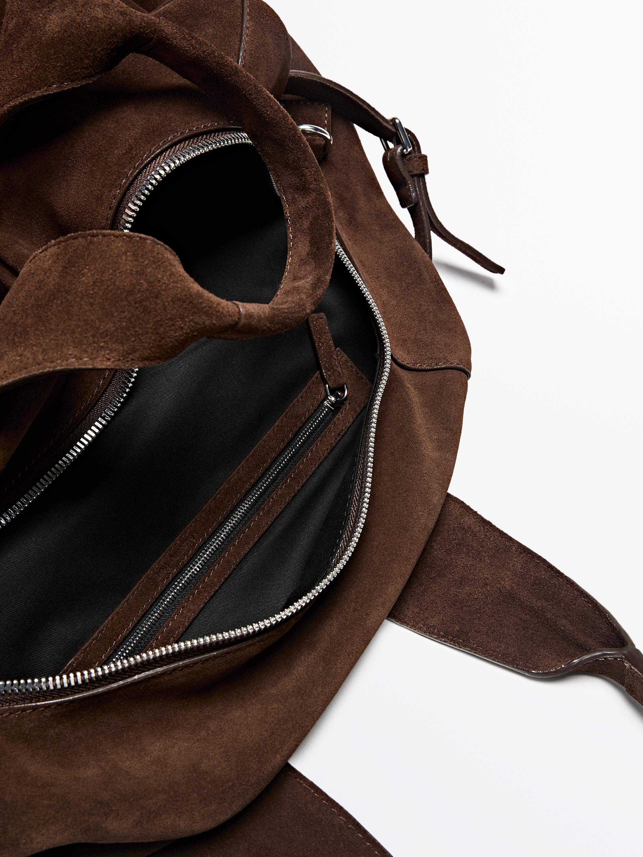 Sac de voyage en cuir et daim