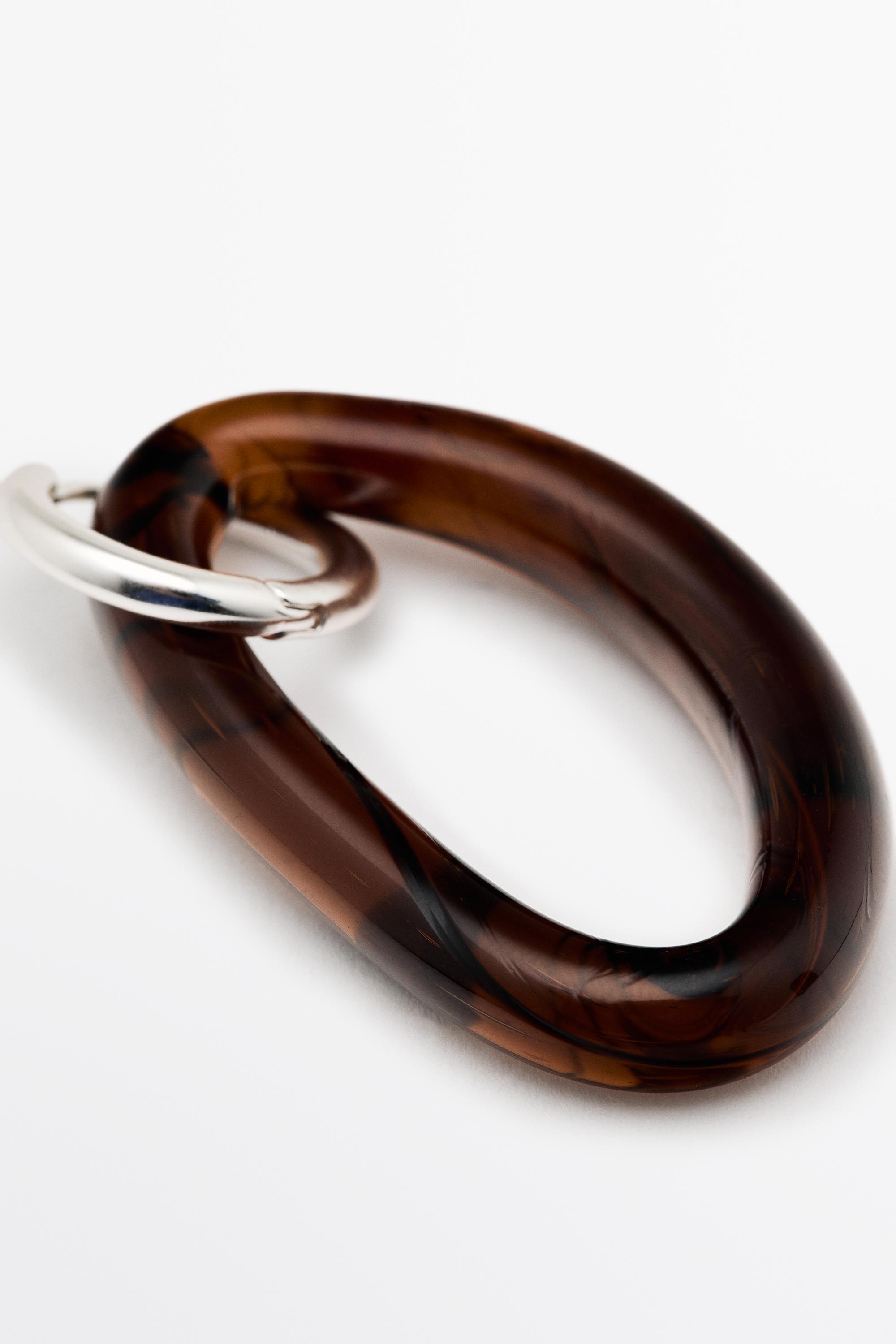 Glass hoop earrings