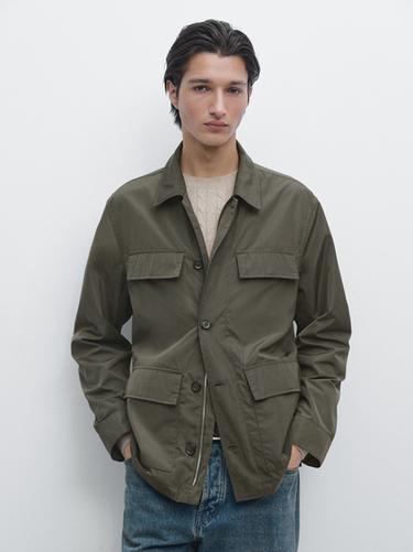 Veste légère avec poches - Kaki de Zara