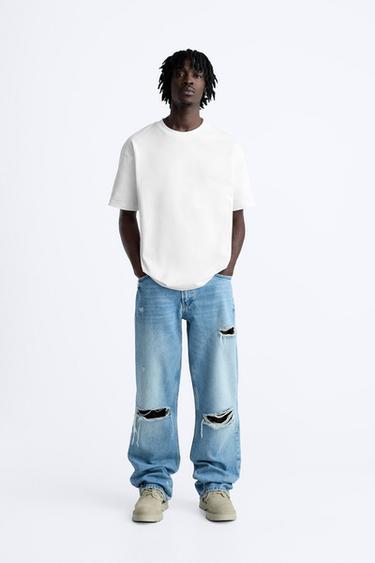 Zara BASIC HEAVYWEIGHT T-SHIRT - White - Image 0