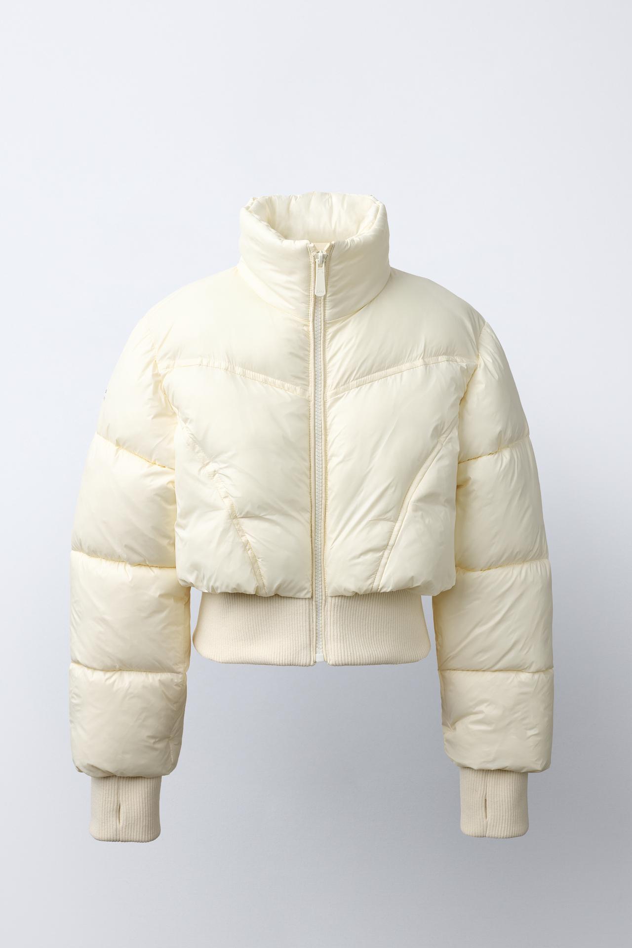 CROPPED PUFFER JACKET — White