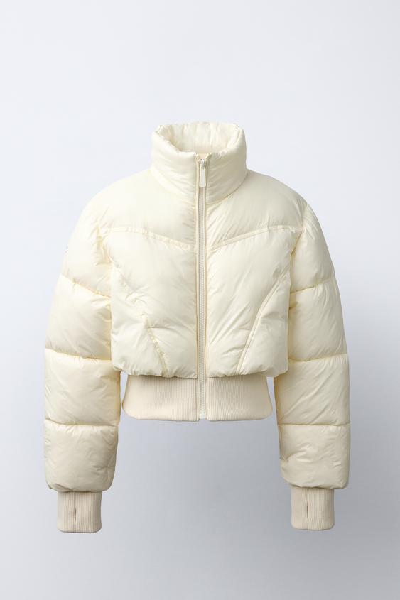 KORT VATTERET JAKKE - Hvid fra Zara - Billede 0