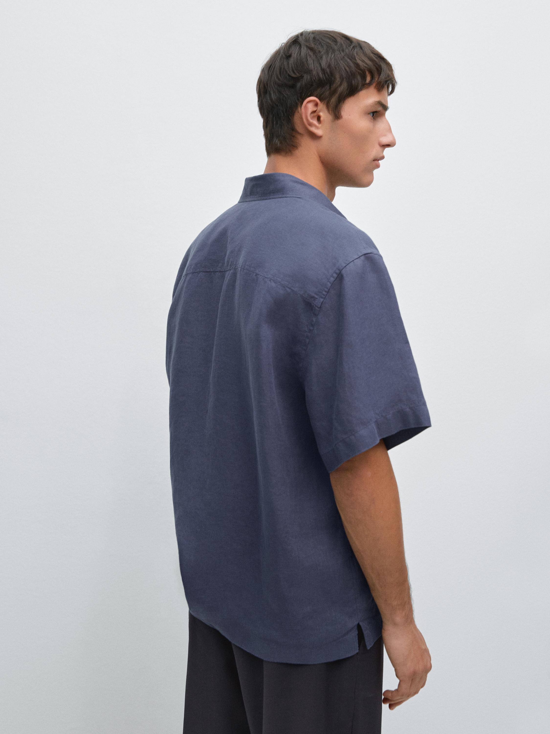 100% linen short sleeve shirt