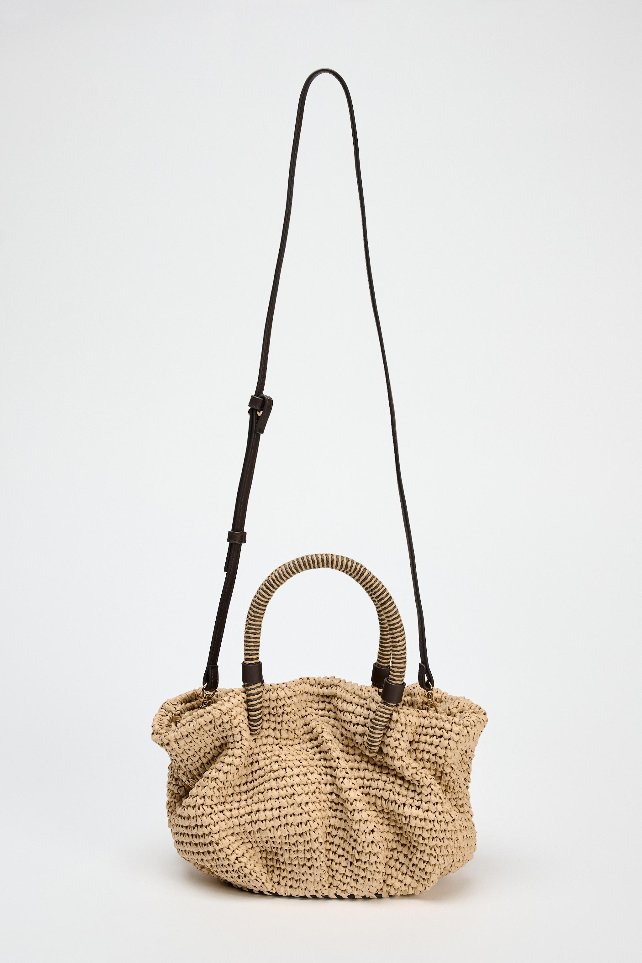 ZARA【NEW】BRAIDED MINI BUCKET BAG BRAIDED SPLIT LEATHER MINI BUCKET BAG - Red | ZARA United States