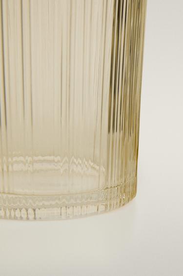 DECORATIVE TALL GLASS VASE - Yellow by Zara - Image 3