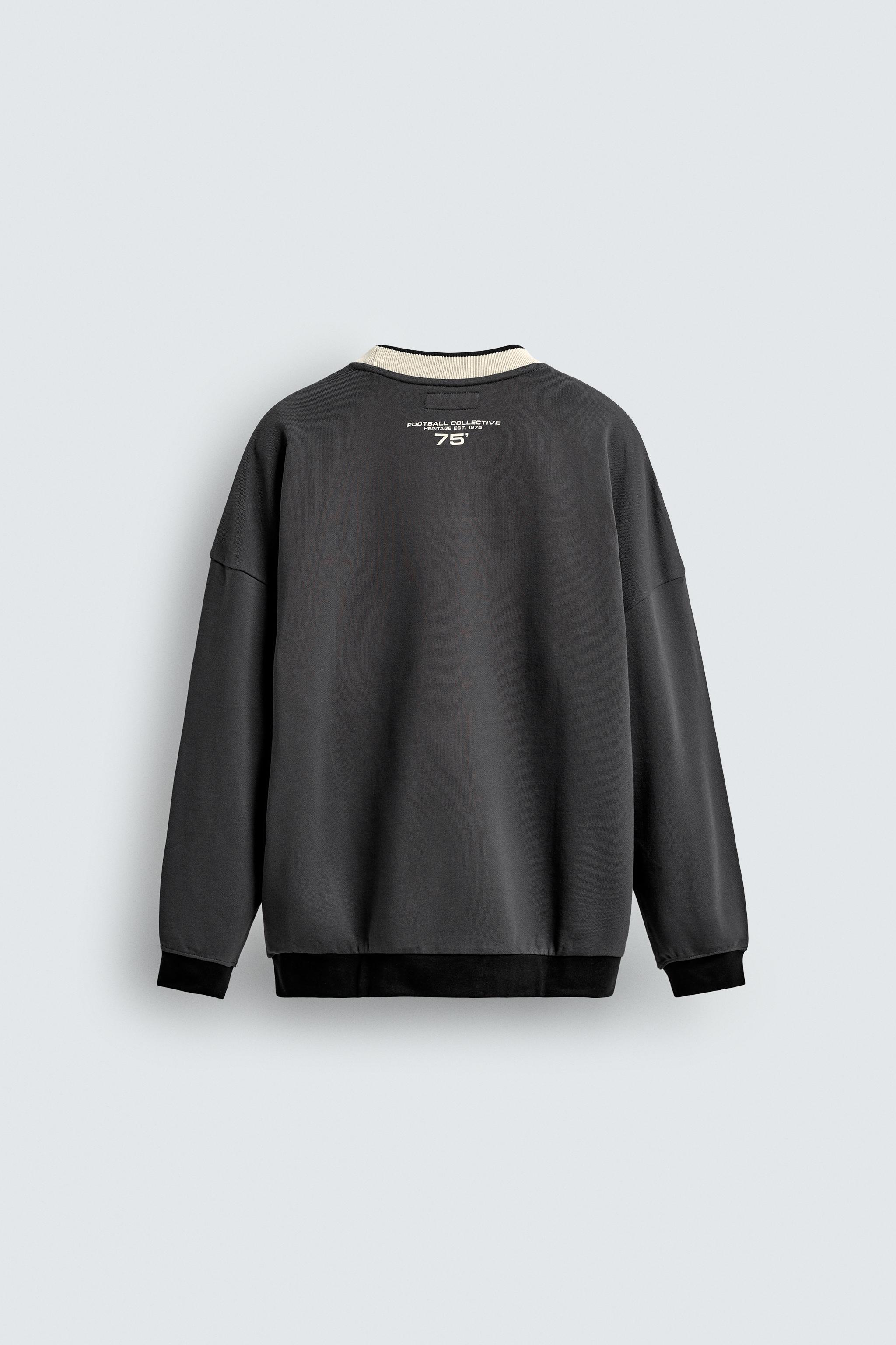 ぴ♡ COLOR BLOCK PRINTED SWEATSHIRT - Anthracite grey | ZARA