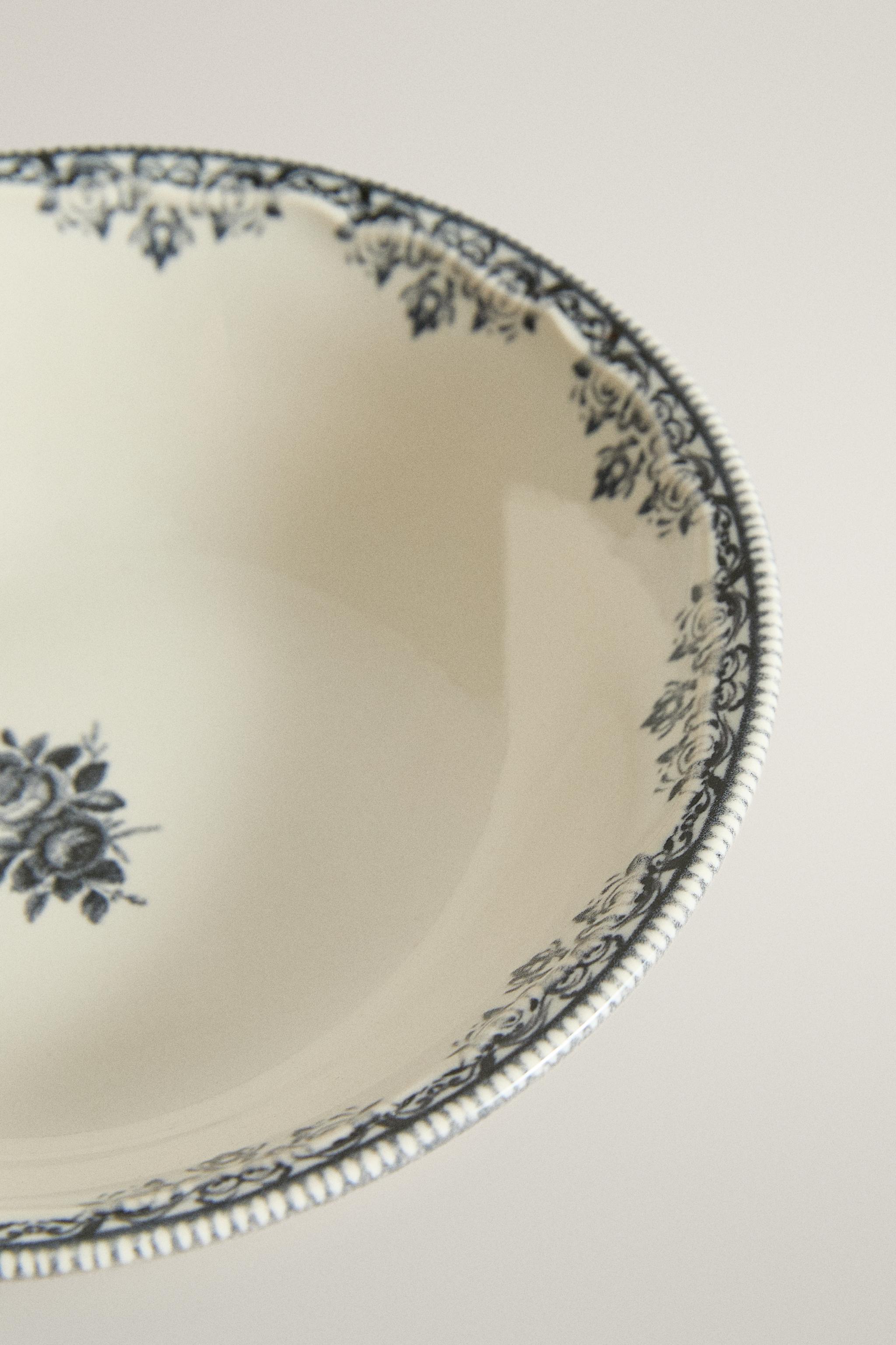 POSITIONED PRINT DESSERT BOWL