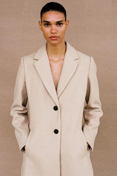 MANTEAU SOFT - Marron clair de Zara