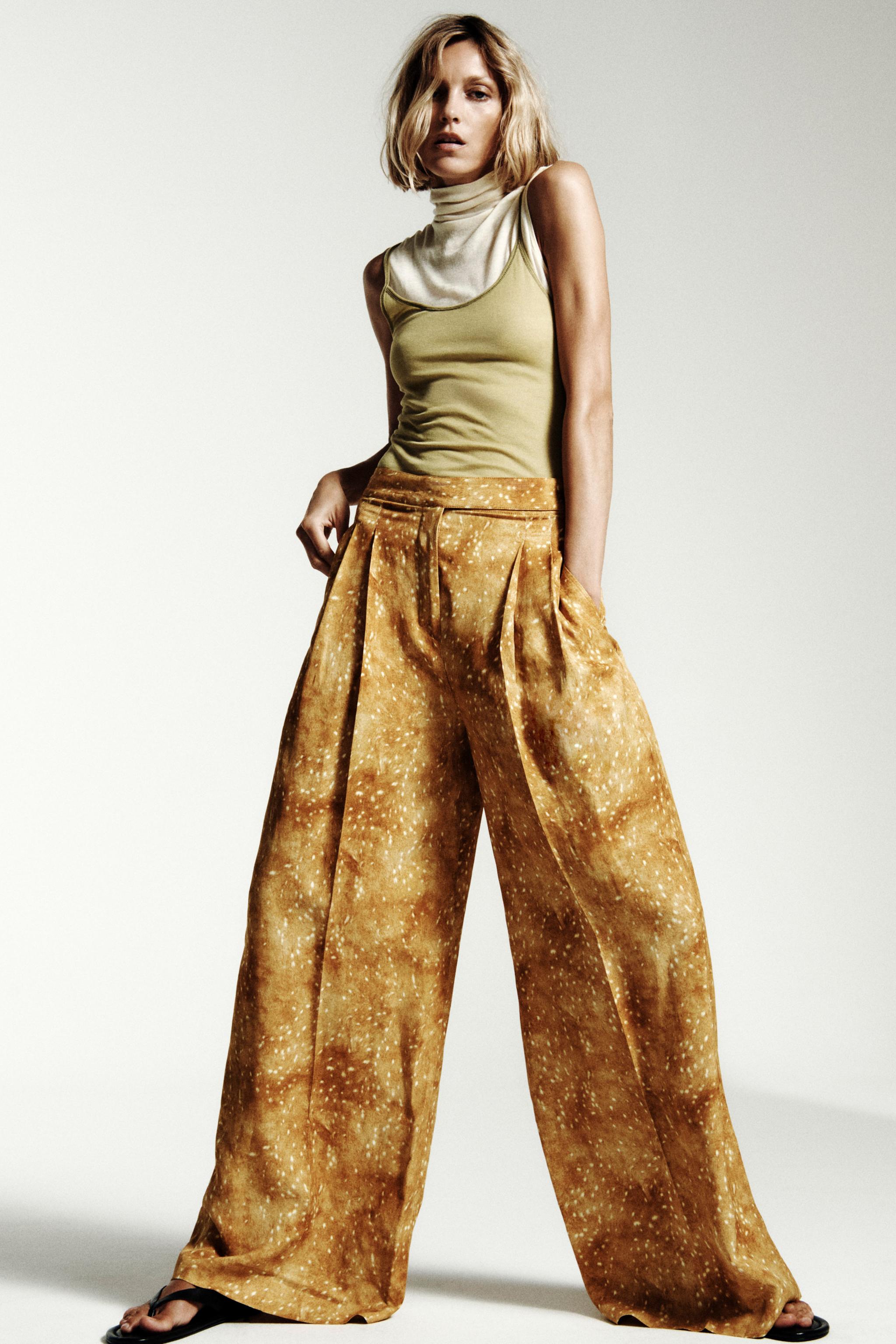 ZW Collection Printed Trousers - Ochre