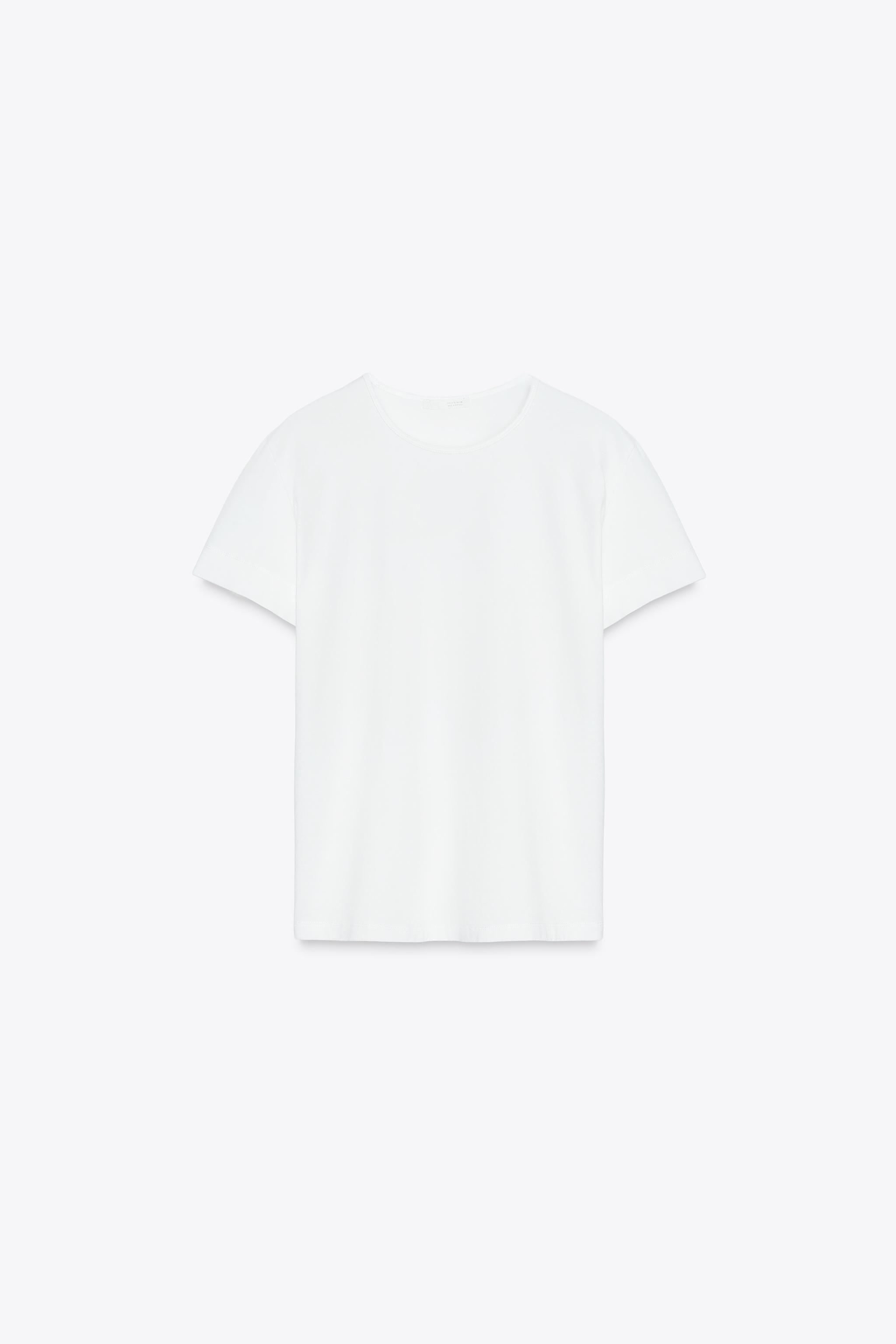 T-SHIRT EN COTON RUSTIQUE À MANCHES COURTES