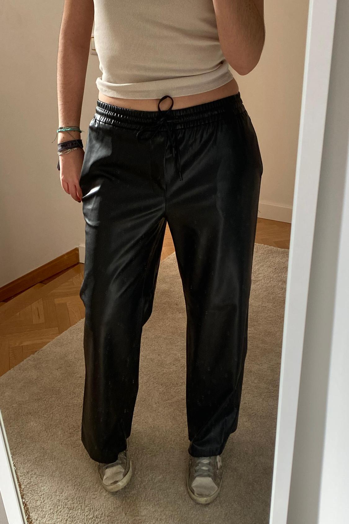 FAUX LEATHER TROUSERS