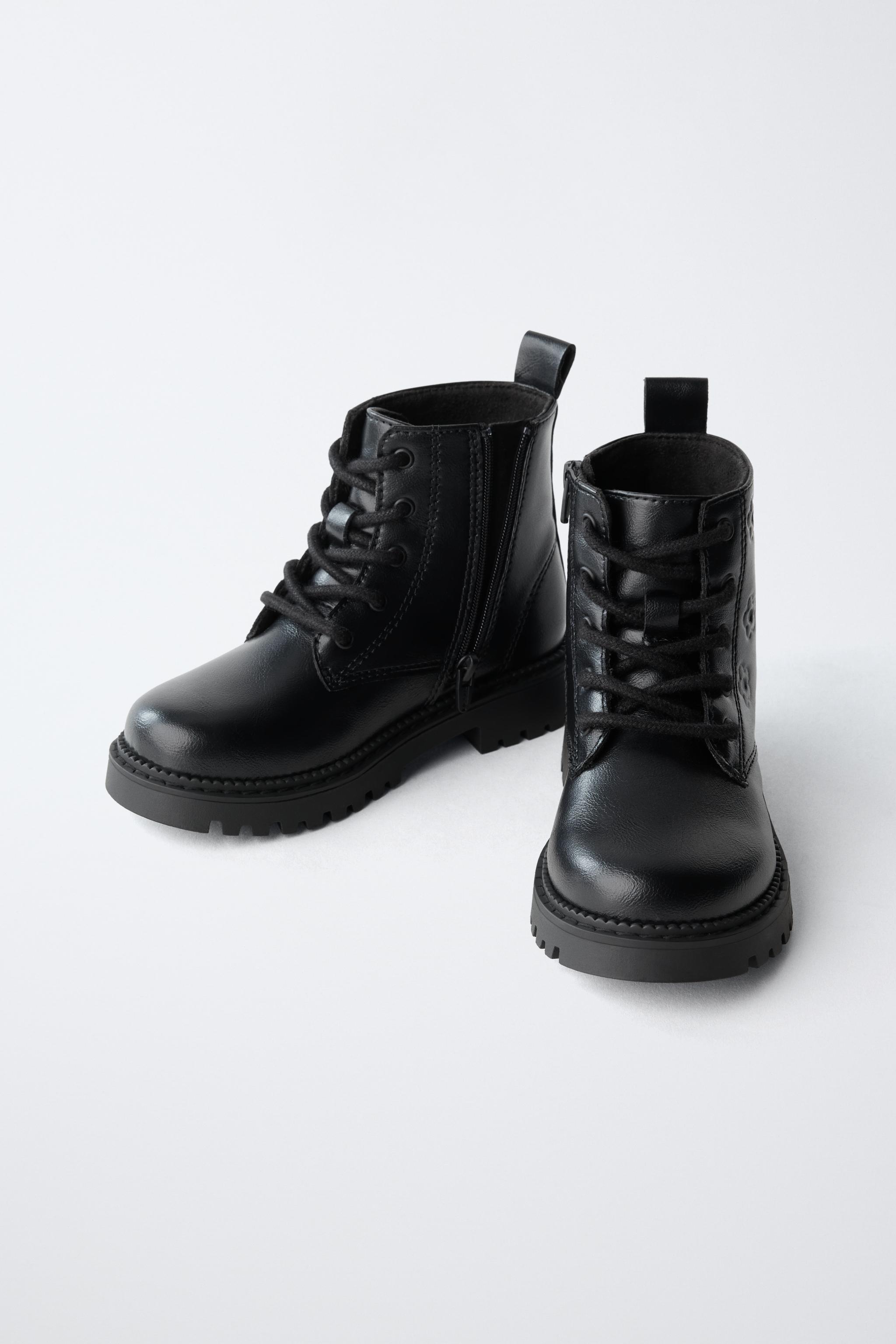 フラワーブーツ - ブラック | ZARA Japan / 日本
