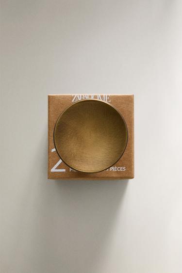 LOT BOUTONS DE PORTE LAITON RONDS (LOT DE 2) - Doré de Zara - Image 5