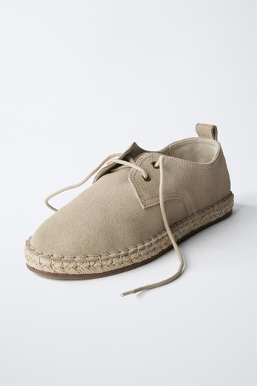 DERBYS EN JUTE ET CUIR - Gris de Zara - Image 1