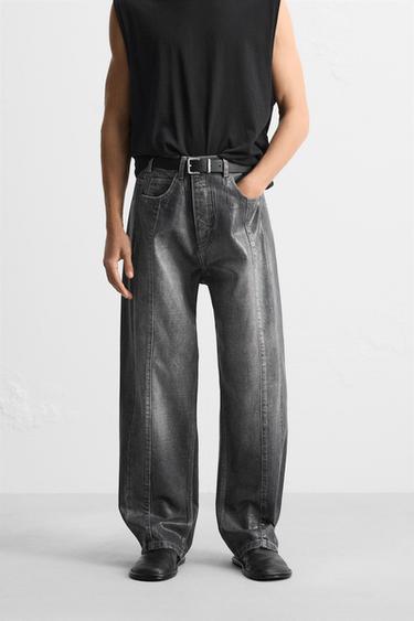 JEANS EFECTO ENCERADO LIMITED EDITION - Gris oscuro de Zara