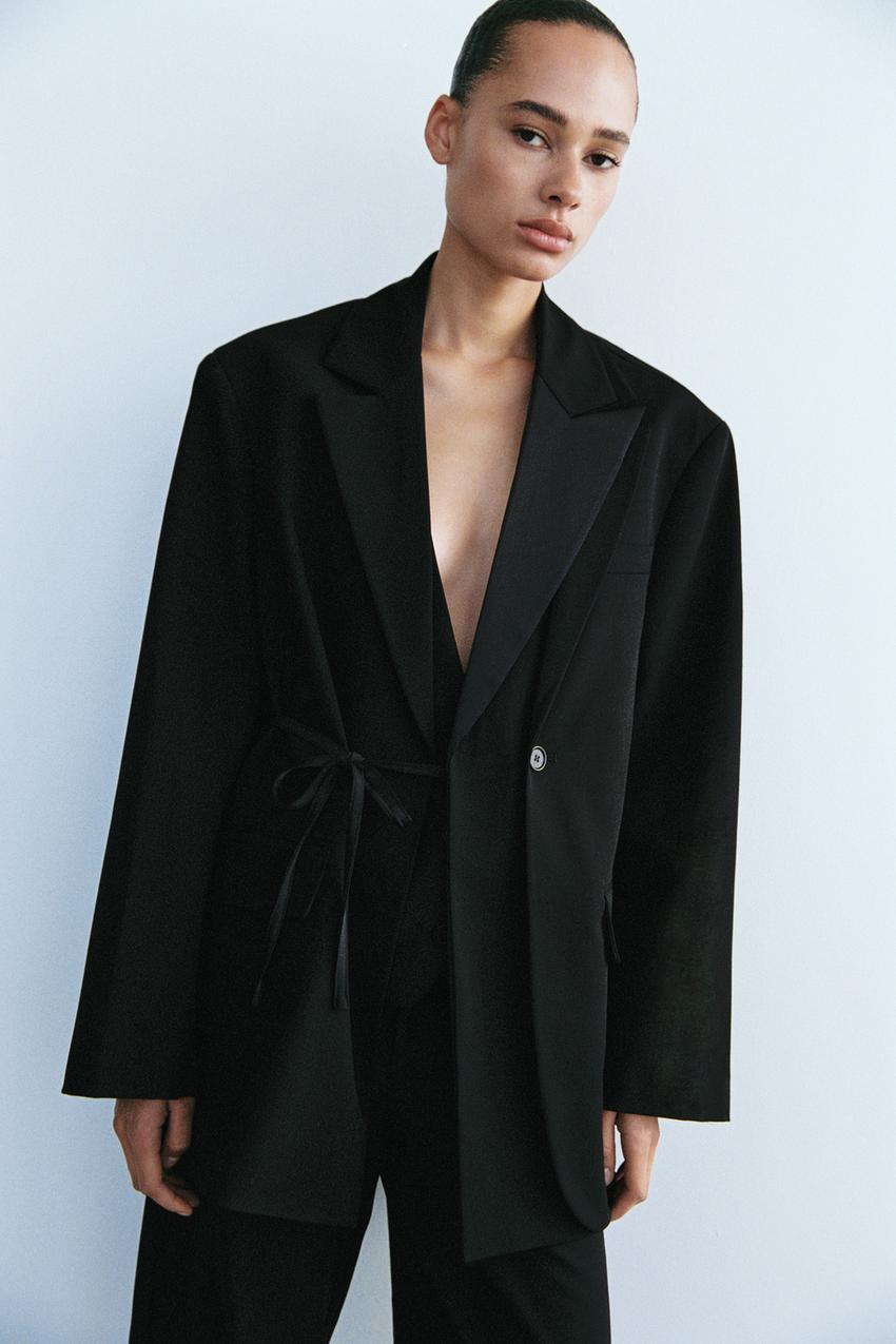 ダブルブレスト オーバーサイズブレザー - ブラック | ZARA Japan / 日本