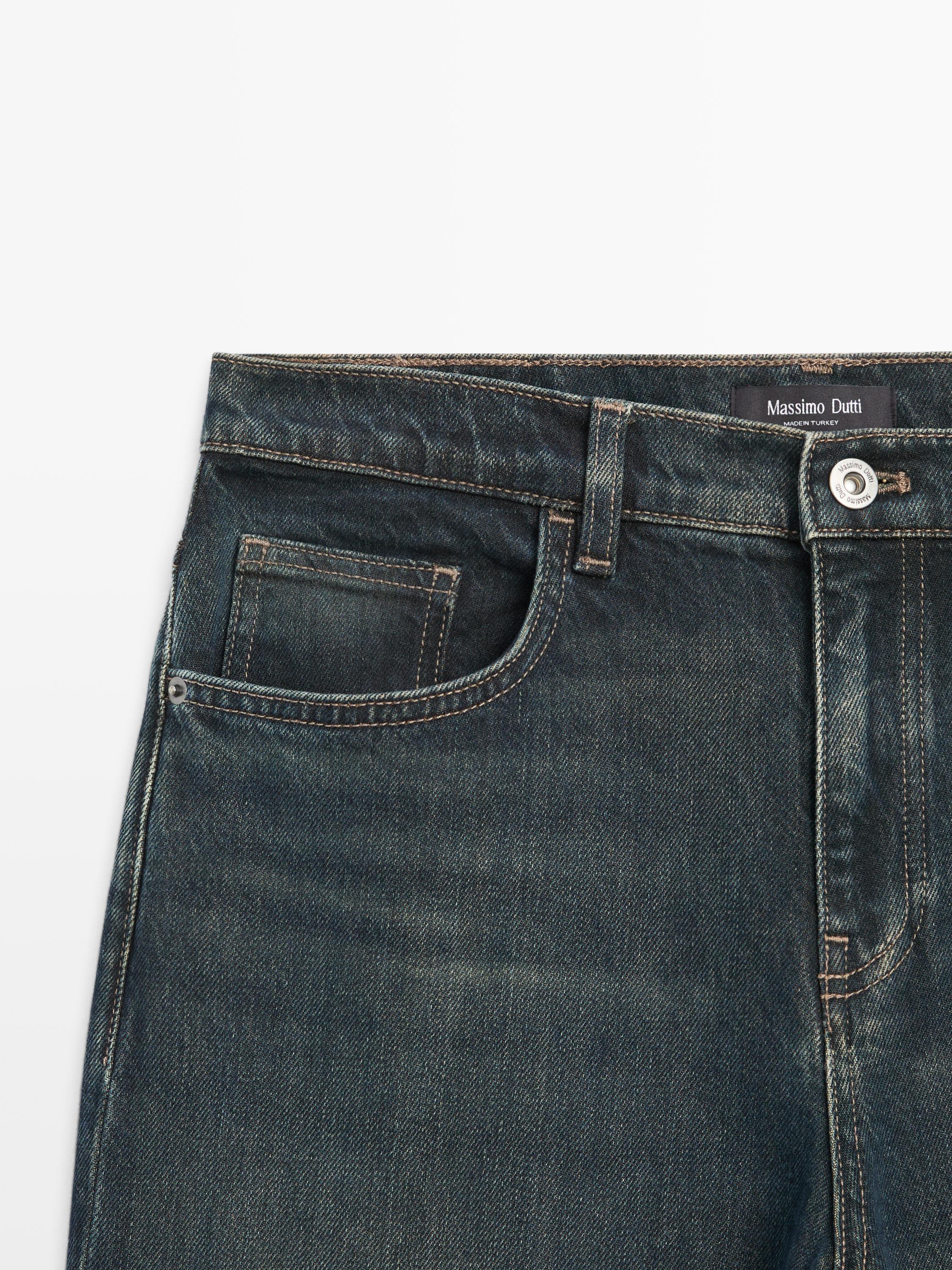 Mid-rise bell bottom jeans