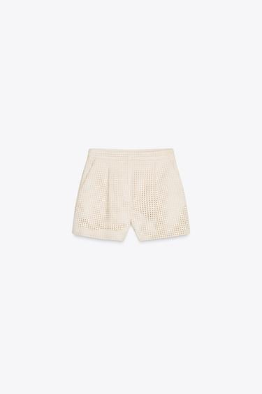 BERMUDAS TROQUELADAS EFECTO ANTE - Cru de Zara
