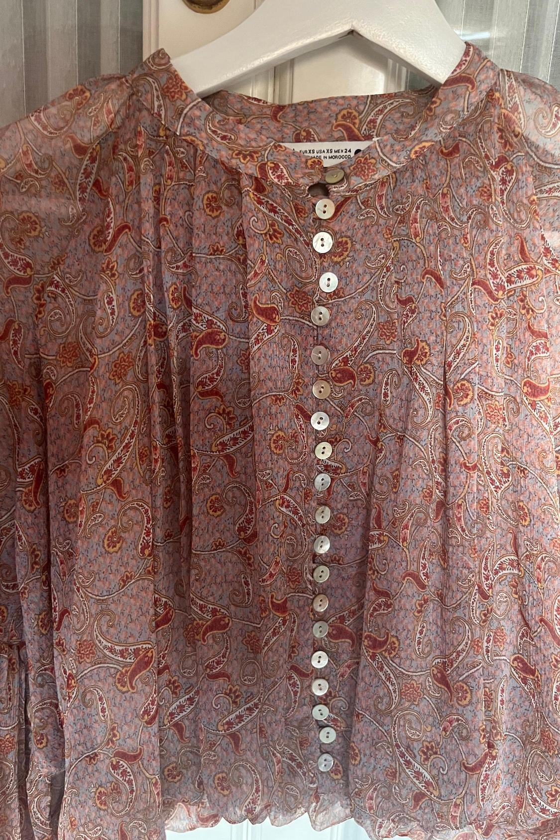 PRINTED CROPPED BLOUSE - Image 4