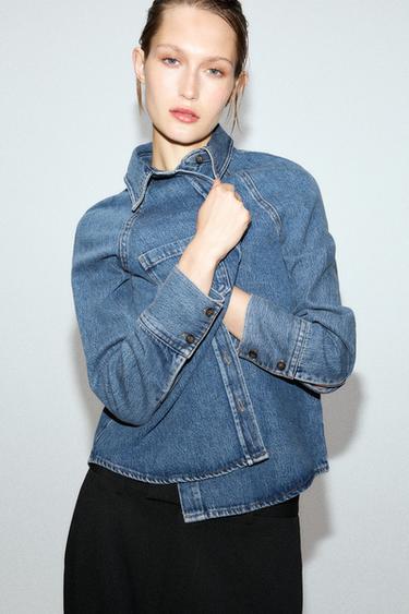 CAMISA DENIM ZW COLLECTION - Azul de Zara