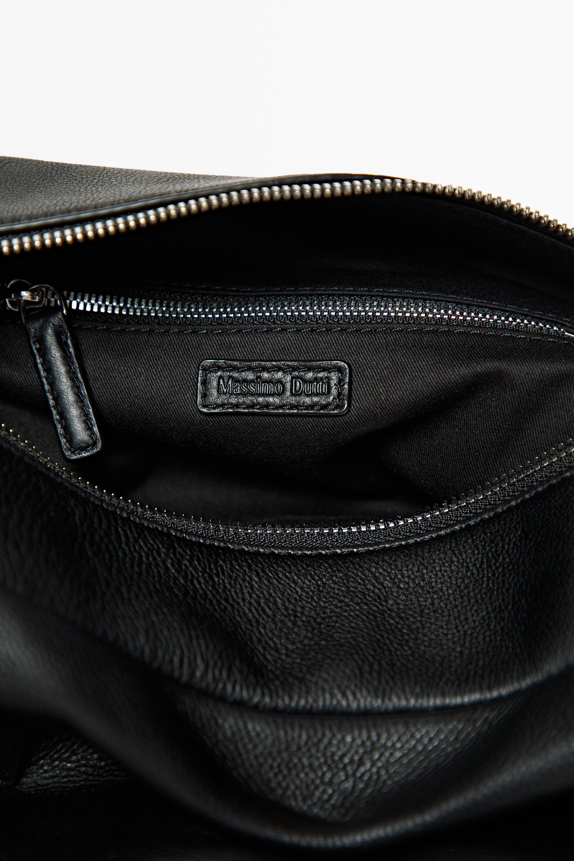 Large nappa leather toiletry bag
