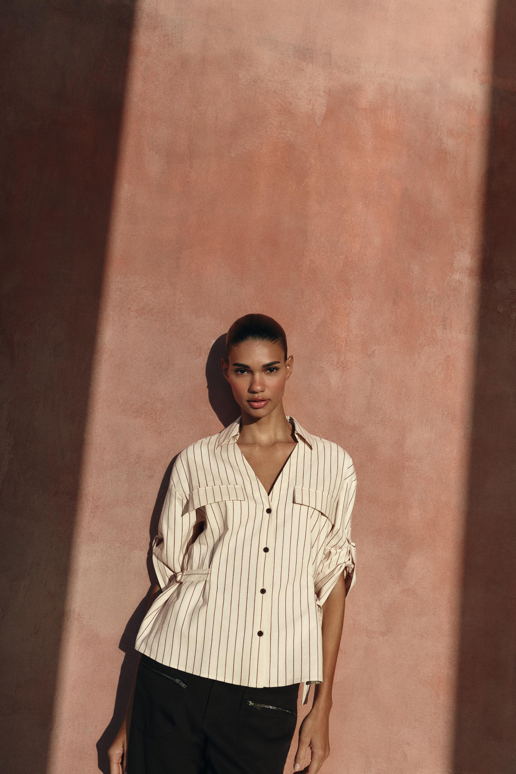 CHEMISE SAFARI À RAYURES