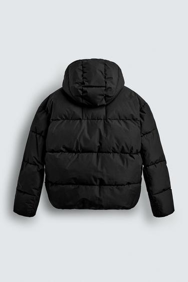 HOODED PUFFER JACKET - Black by Zara - Image 9
