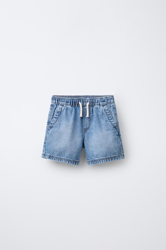 BERMUDA DENIM ETIQUETA - Azul medio de Zara - Imagen 0