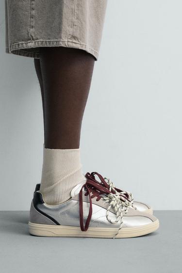 BASKET MÉTALLISÉE STYLE RÉTRO - Argent de Zara - Image 0