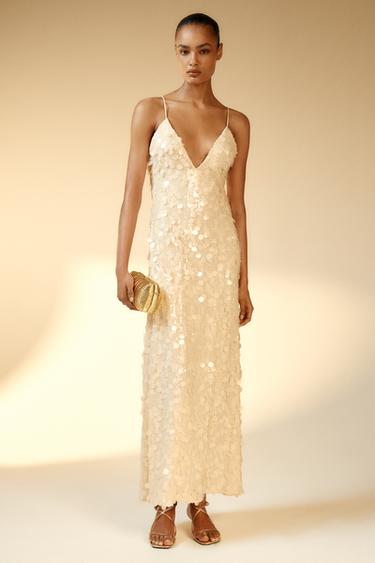 LONG SEQUINNED DRESS - Vanilla by Zara - Image 0