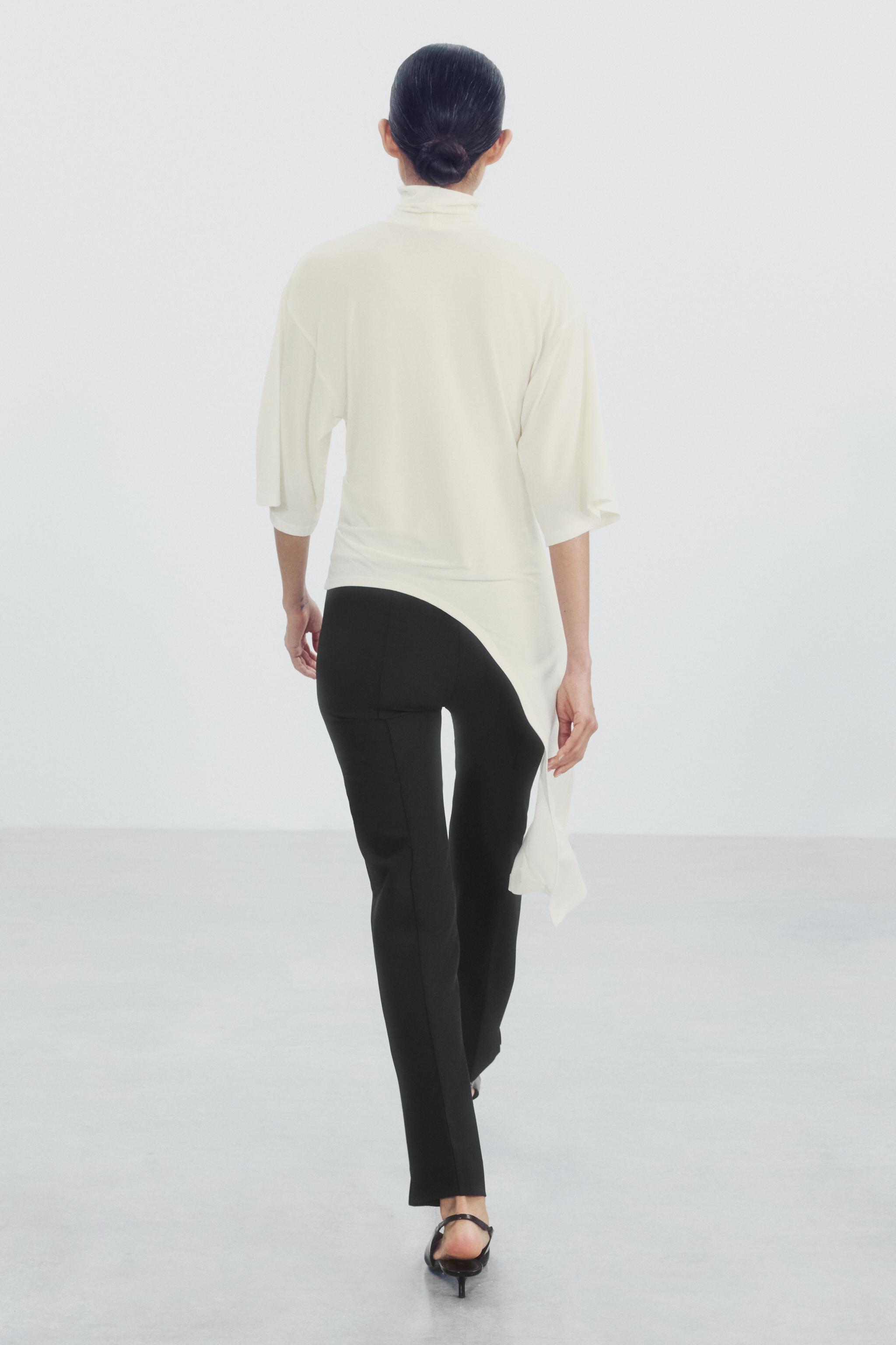 ASYMMETRIC GATHERED T-SHIRT