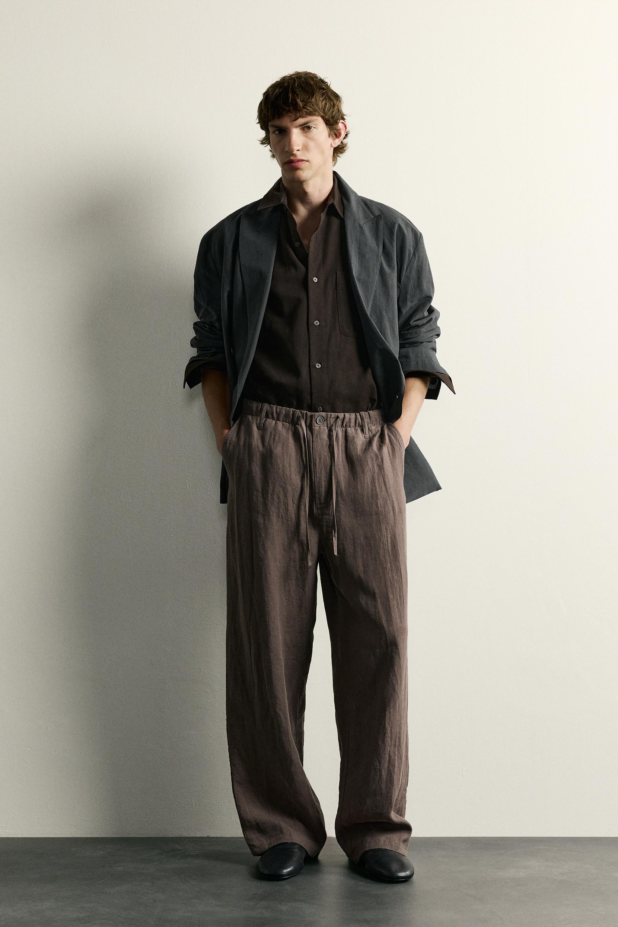 100% LINEN RELAXED FIT PANTS