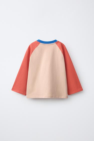 T-SHIRT À MANCHES RAGLAN MICKEY MOUSE © DISNEY - Orange vif de Zara - Image 1