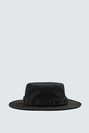 SOMBRERO BUCKET ALA ANCHA - Negro de Zara