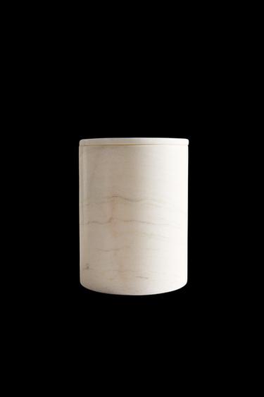 WHITE MARBLE BATHROOM BIN - White by Zara - Image 0
