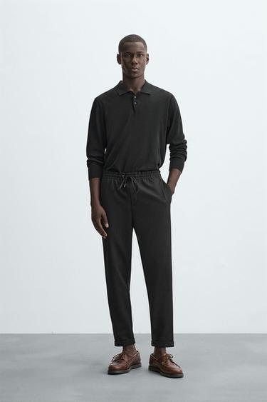بنطلون بخصر JOGGER EASY CARE - أسود الخاص بـ Zara
