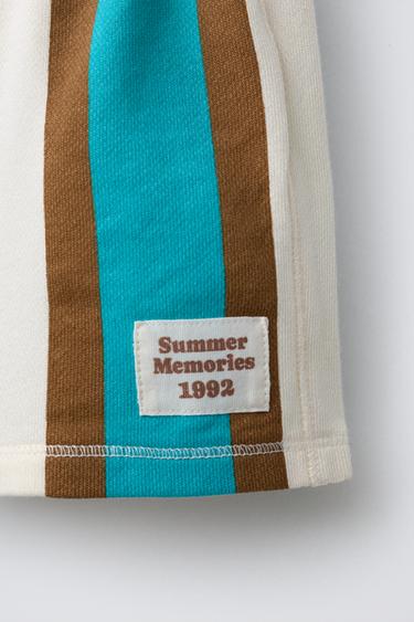 SHORT À RAYURES ÉTIQUETTE - Multicolore de Zara - Image 3