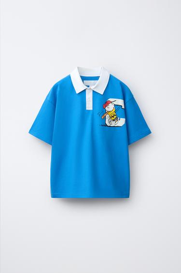 SNOOPY PEANUTS™ POLO SHIRT - Blue/White by Zara