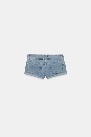 SHORT MINI EN DENIM TRF À POCHES - Bleu de Zara - Image 5
