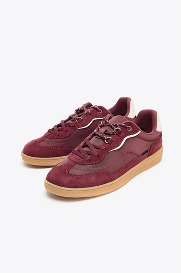CONTRAST TRAINERS - Burgundy Red by Zara - Image 5