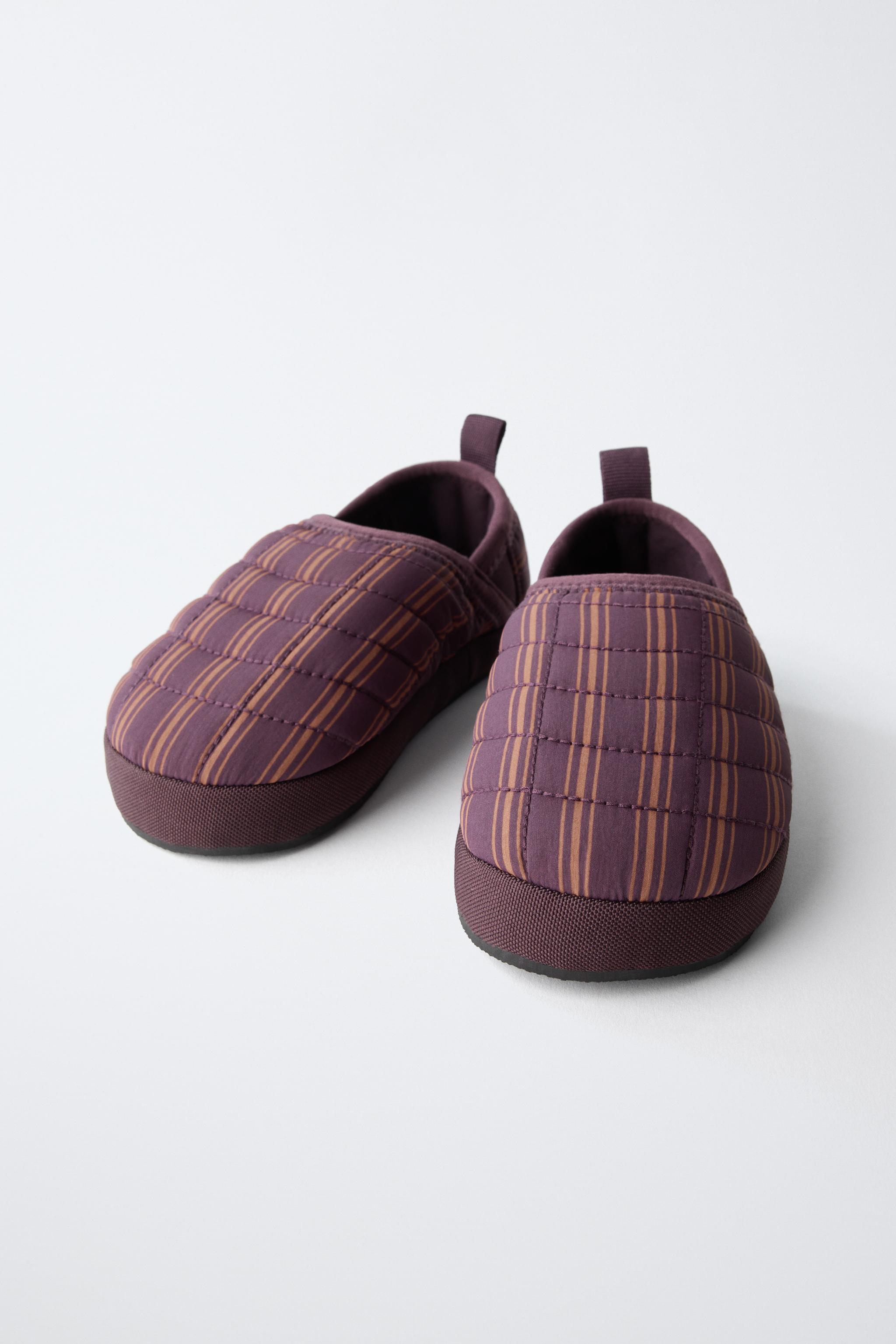 Детские тапочки Zara CHECKED SLIPPERS — фото 3