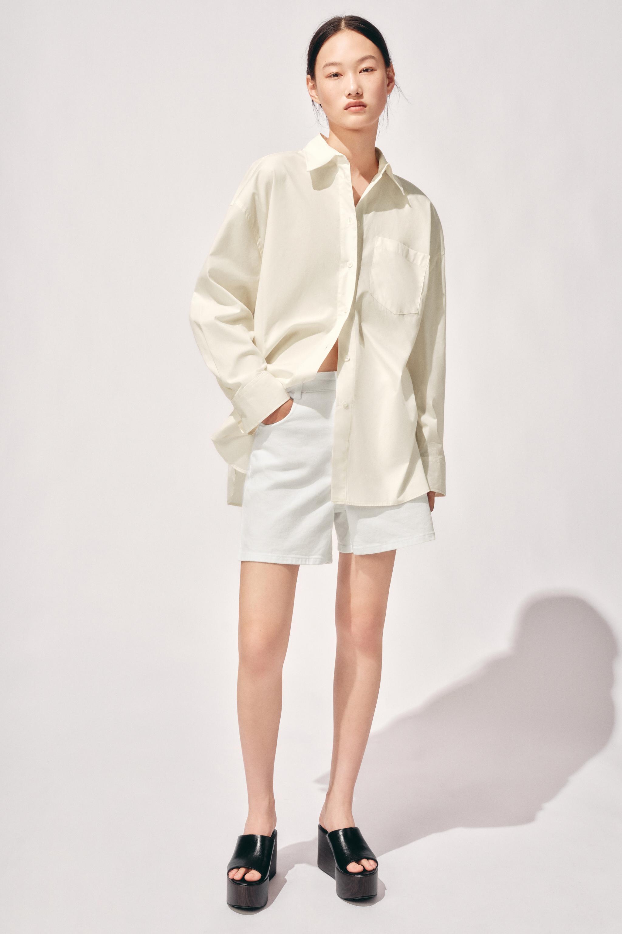 【ZARA】Z1975 MOM-FIT HIGH-WAIST ショートパンツ 7223/027 ○#Z1975 MOM-FIT HIGH-WAIST ショートパンツ○ 7223/027/445 22