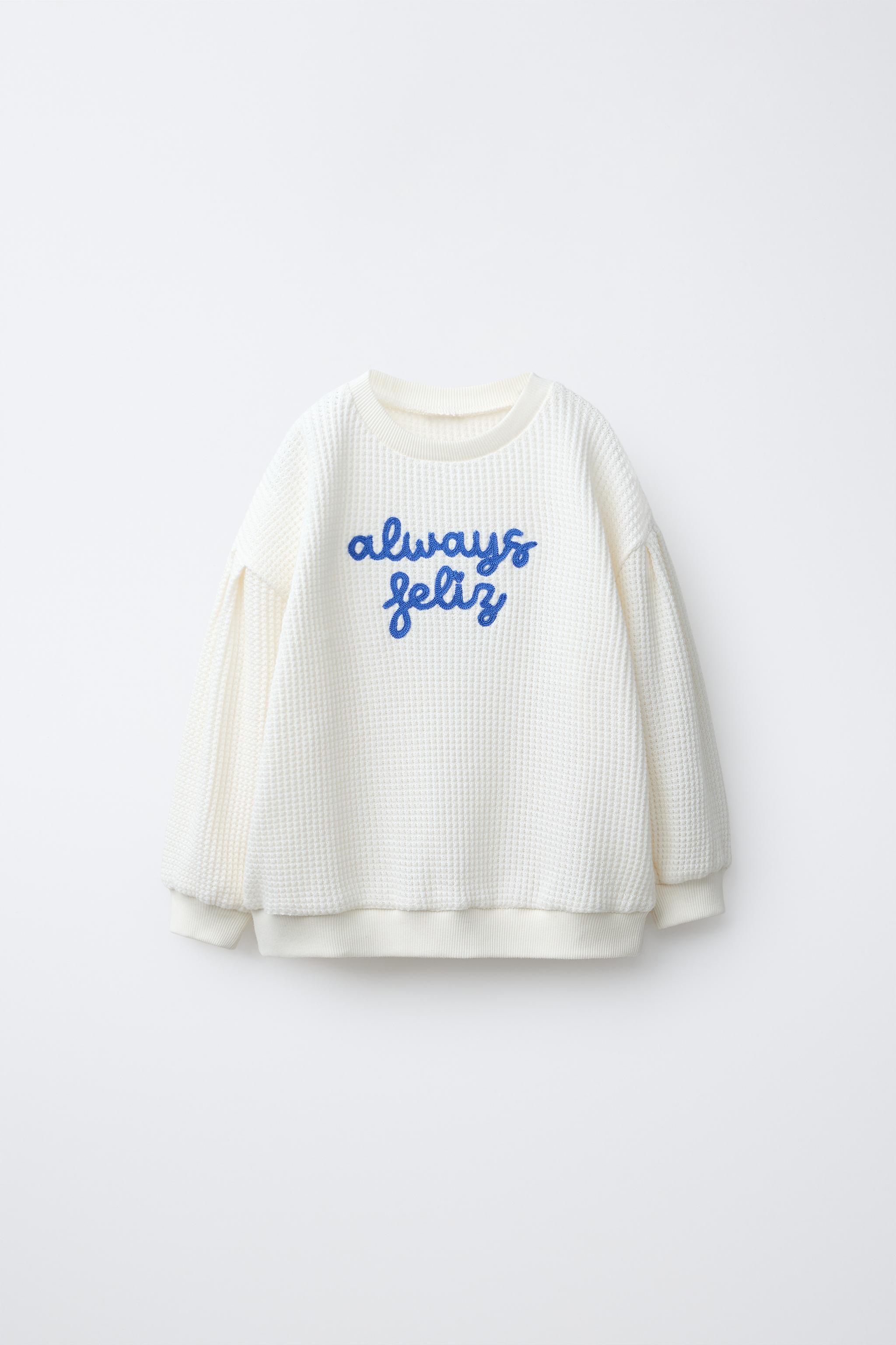 PULL WAFFLE INSCRIPTION BRODÉE