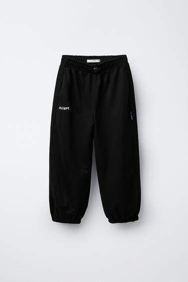 PLUSH JOGGER TROUSERS WITH STOPPERS - Black by Zara