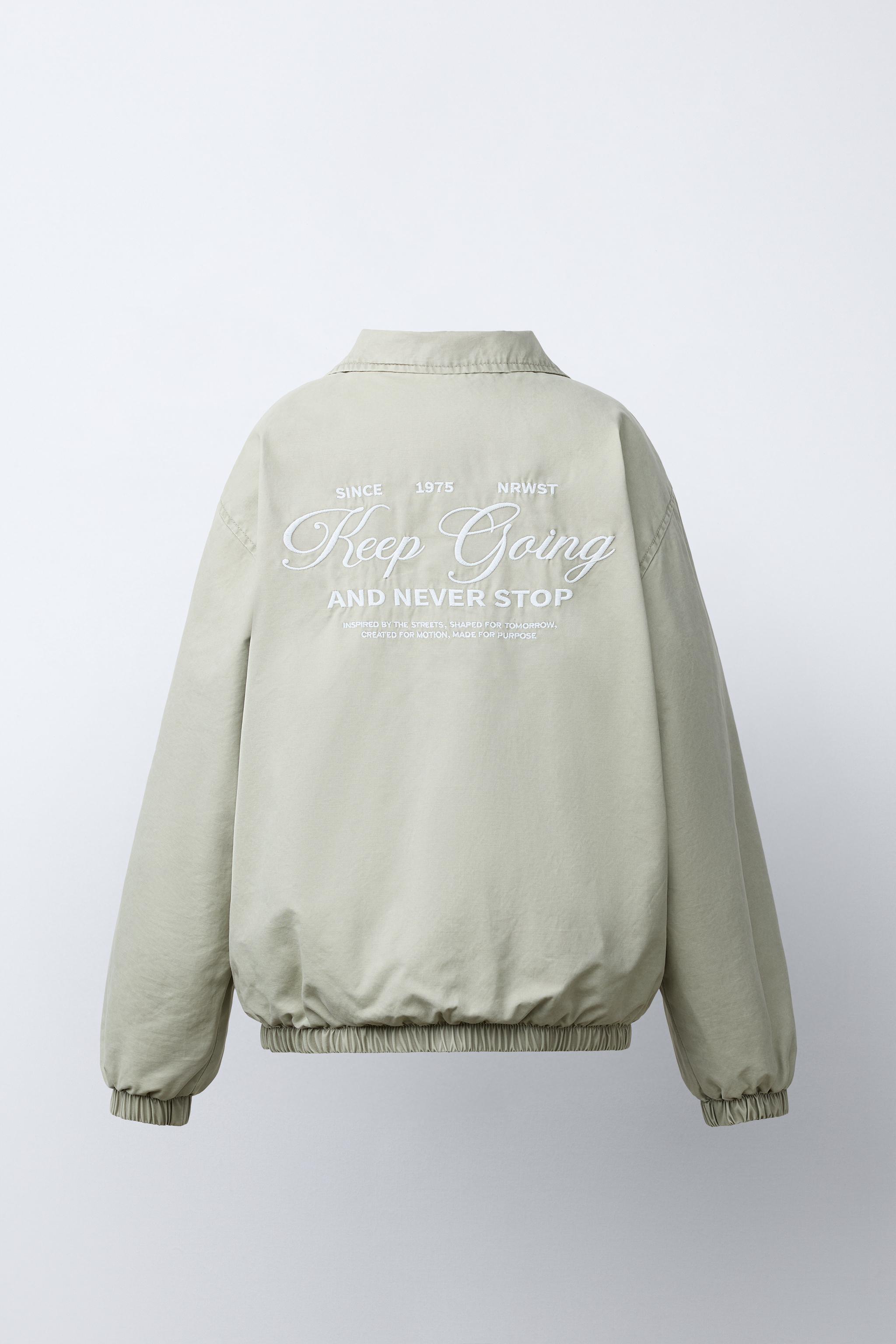 BLOUSON BOMBER À INSCRIPTION BRODÉE