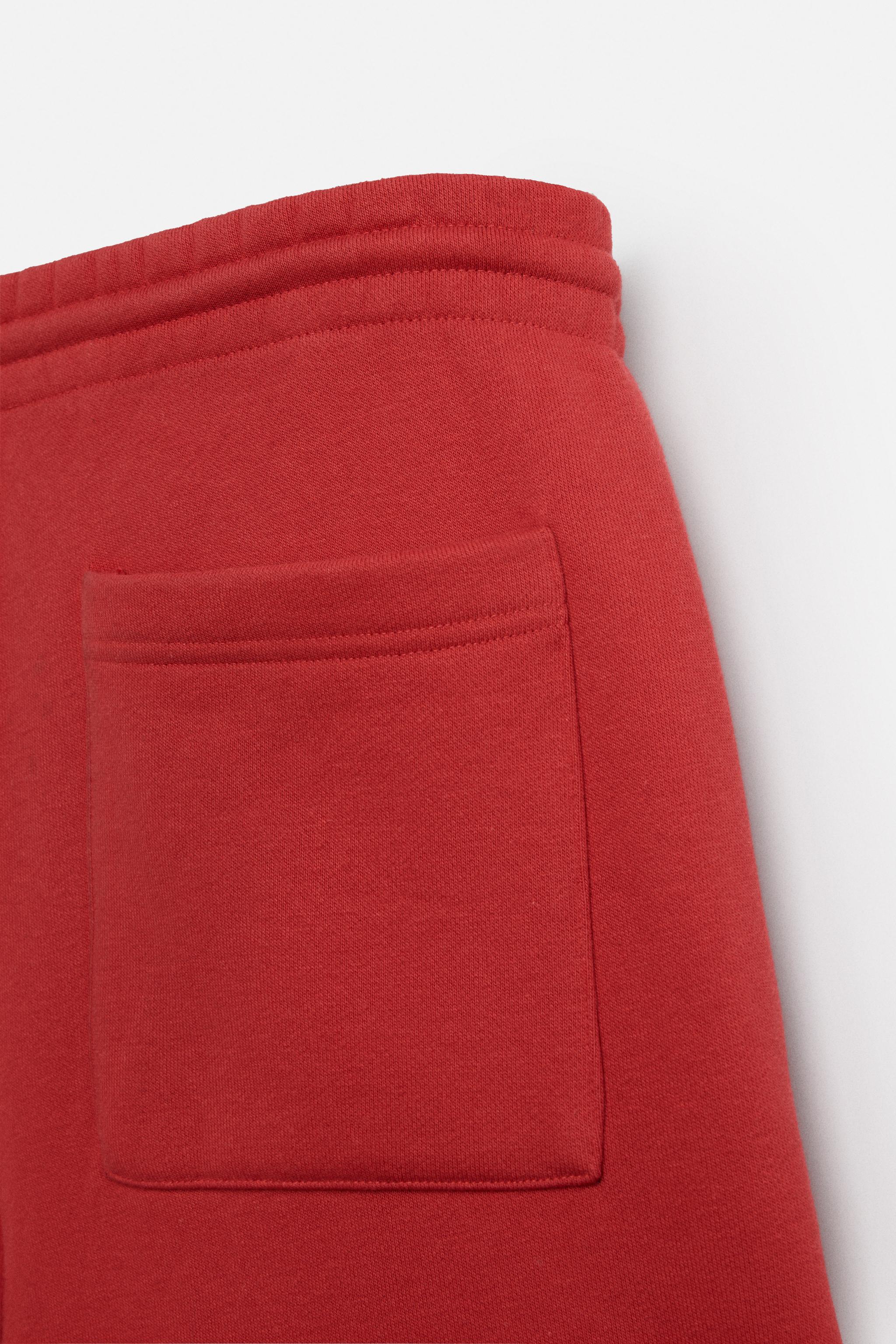 LIMITED EDITION WIDE FIT JOGGER PANTS - Red | ZARA United States